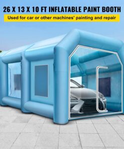 Alternative view of VEVOR Cabine de Peinture Gonflable, 8x4x3 m, Tente Peinture Gonflable Automobile en Tissu Oxford 210 D, avec 2 souffleurs puissants et système de Filtre à air, Station de Travail pour Garage, Atelier