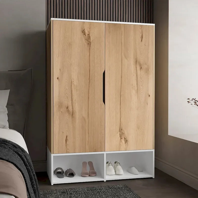 Rose Double Armoire with Hanging Rod – Image 17