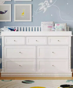 Famapy Versatile Baby Changing Table Dresser: Convertible Design, Spacious Drawers Grow with Your Little One