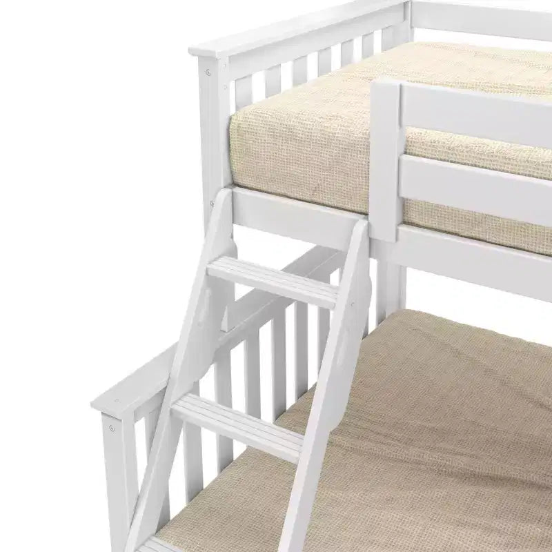 Max & Lily Solid Wood Bunk Bed, Twin over Full with Storage Trundle and Ladder for Kids – Image 34