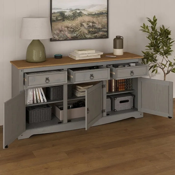 65 Wood Buffet Sideboard Farmhouse - Corona Collection – Image 21