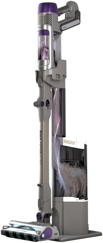 Shark aspirateur sans Fil PowerDetect Clean & Empty, DuoClean Detect, Reverse Clean, Base Auto-vidante 2 l, Anti-Hair Wrap Plus, autonomie 70 Min, léger, Access. Animaux/multisurface, Gris IP3251EUT – Image 4