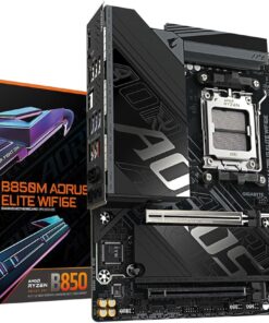 GIGABYTE B850M AORUS Elite WIFI6E Carte mère - Processeurs AMD Ryzen série 9000, VRM numérique 12+2+2 Phases, jusqu'à 8200 MHz DDR5 (O.C.), 1x M.2 PCIe 5.0 + 1x M.2 PCIe 4.0, Wi-FI 6E, LAN 2.5 GbE