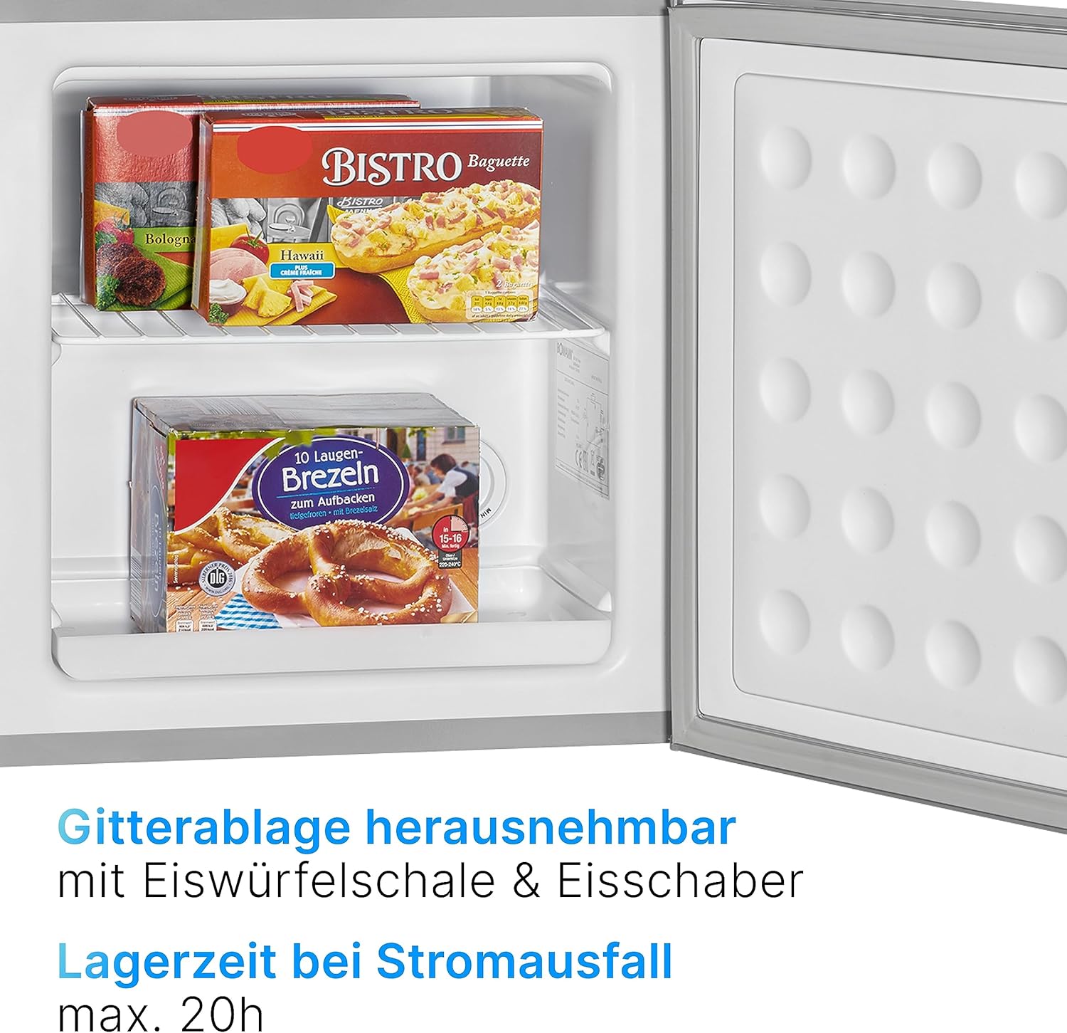 Bomann Congélateur Box 31L | Congélateur avec rangement à grille | fermeture de porte interchangeable et régulation de température en continu | Mini congélateur avec marquage 4 étoiles | GB 341.1 inox – Image 5