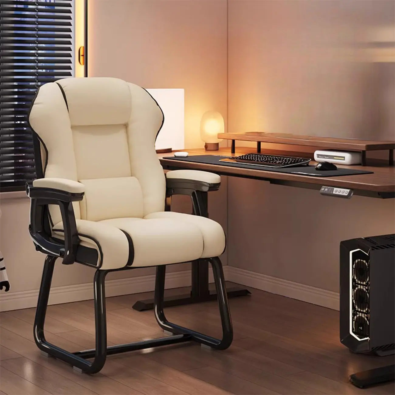 Yellow High-Back Leather Ergonomic Executive Chair – Image 5