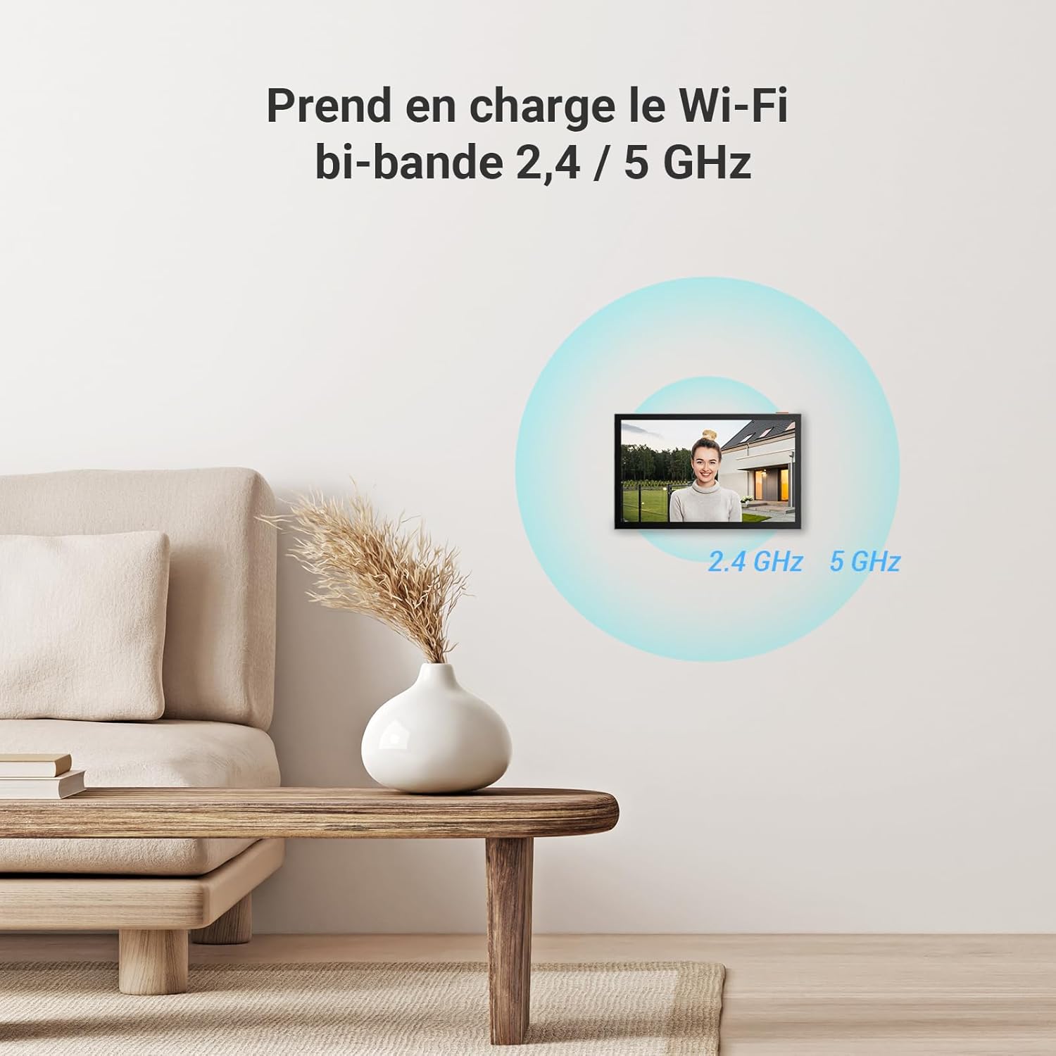 EZVIZ HP7 2K Visiophone Connecté Interphone Vidéo, 7 Pouces Moniteur Tactile, Unlock à Distance, 2 Fils, Détection Humaine, Option RFID, Audio Bidirectionnel, Vision Nocturne, étanche, WiFi dual-Band – Image 7