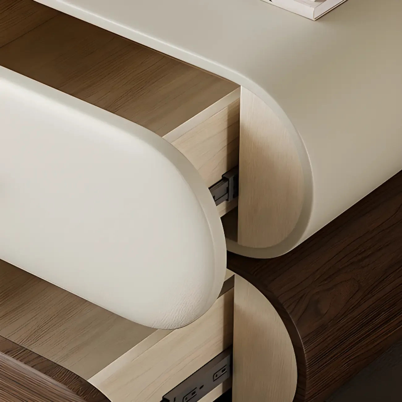 Modern Two-Tone Bedside Table with Storage Drawers – Image 19