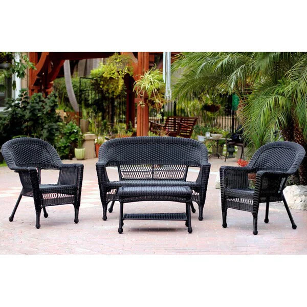 Wicker Patio 4-piece Conversation Set – Image 5