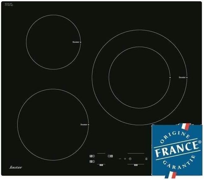 SAUTER Plaque induction SPI4367B, 3 foyers, 3 minuteries, puissance 7200w