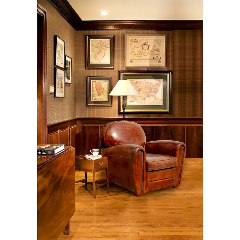 Pasargad Home Genuine Leather Paris Club Chair, Brown – Image 6