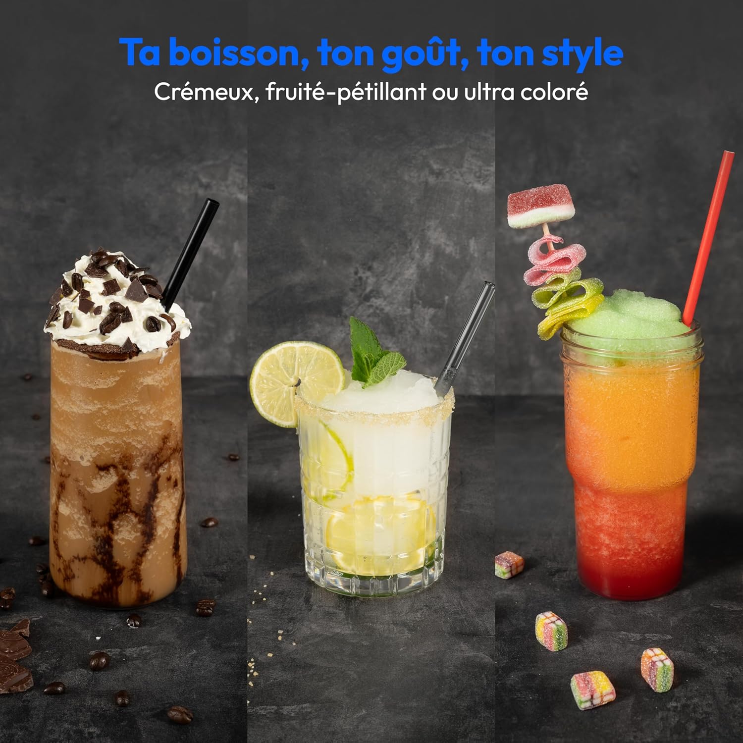 MEDION Machine à granité (boissons glacées, capacité 2,6L, réservoir 1,9L, slush machine pour boissons, 5 modes de boisson, machine a glace, préparation en 30–60min, compresseur, MD12090) – Image 4