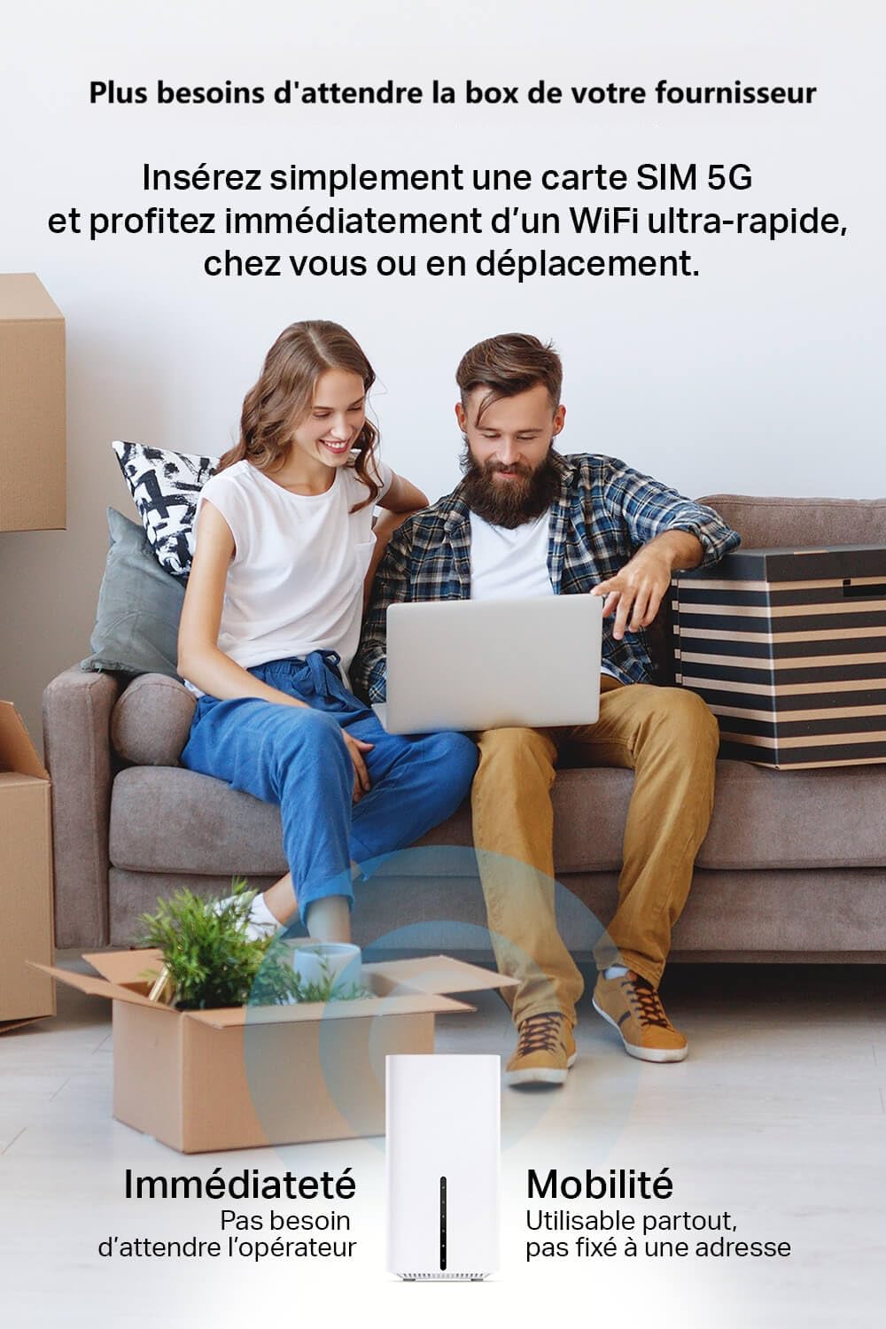 TP-Link Archer NX600 Routeur Wi-Fi 5G LTE, carte SIM 5G, AX3600 double bande Wi-Fi 6, 1 port 2,5 G + 2 ports 1G, gestion Web et application, plug and play – Image 6