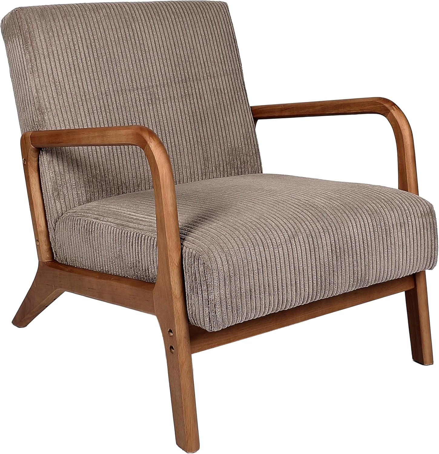 HOME DECO FACTORY, HD0348, Fauteuil Salon Cotele Scott Taupe, Softness, Mobilier, Assise, canapé et Fauteuil, 64,5x75x83,5 cm, Hauteur Assise 43 cm, Taupe – Image 8