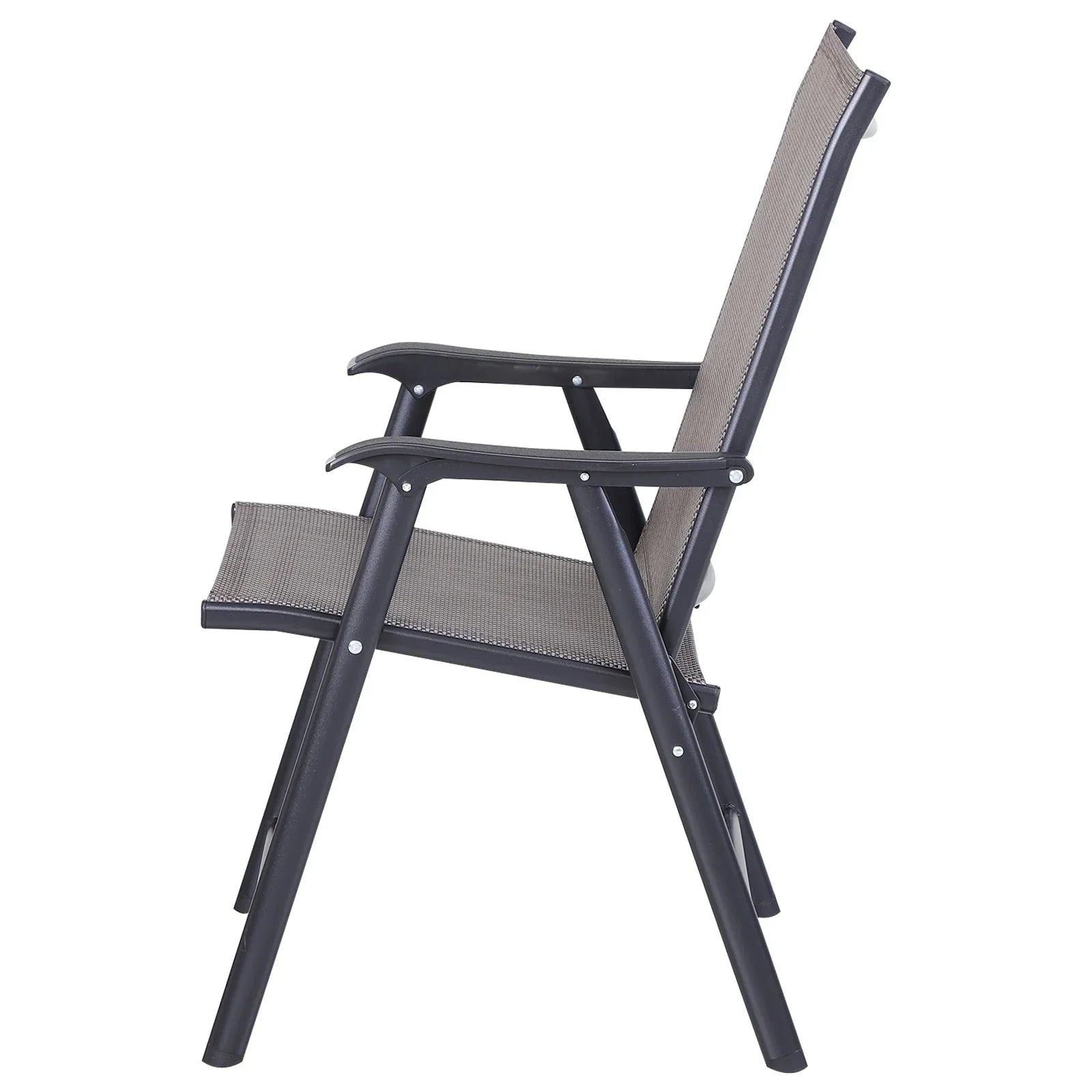 Outsunny 4-piece Folding Patio Chair Set with a Simple & Chic Design, Comfortable for the Deck, Garden, Yard & Travel – Image 8