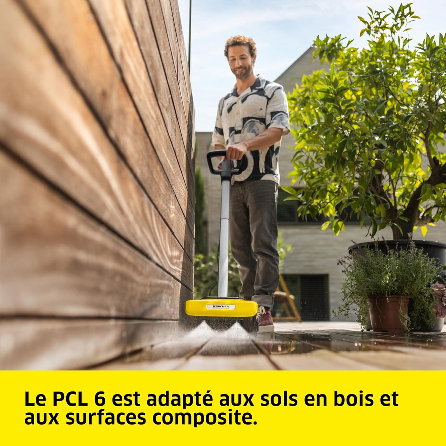 Kärcher Nettoyeur de Terrasses PCL 6, Pression Max. 10 Bar, Débit d'eau Max. 180 l/h, Largeur de Travail 300 mm, Rotation des Brosses : 600-800 TR/Min, pour Bois, Surfaces Composite, Dalles de Pierre – Image 5