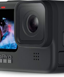 GoPro HERO9 - Caméra de sport étanche avec écran LCD avant et écran tactile arrière, vidéo Ultra HD 5K, photos 20 MP, diffusion en direct 1080p, webcam, stabilisation, noir