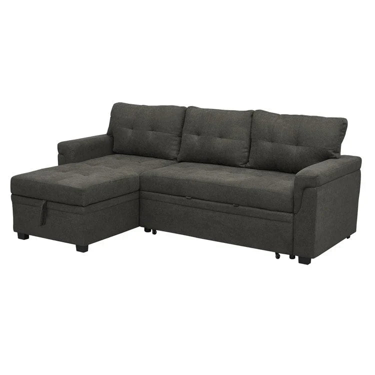 Convertible Reversible Sectional Sofa with Pull-Out Sleeper Bed, Hidden Storage Chaise, and Durable Legs – Image 43
