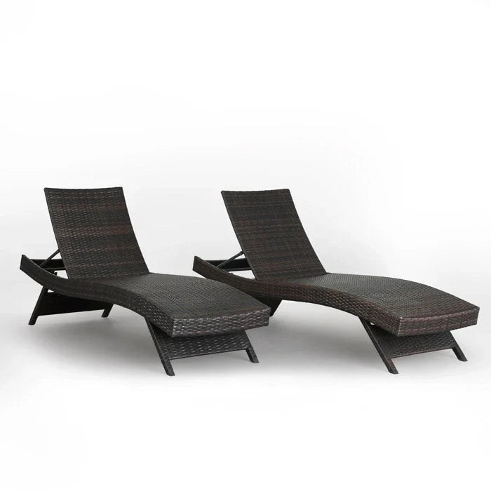 All Weather Wicker Chaise Lounge - Set of 2 – Image 12