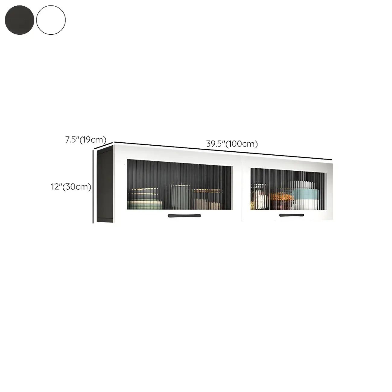 Kitchen White Wood Wall-Mounted Storage China Cabinets – Image 32