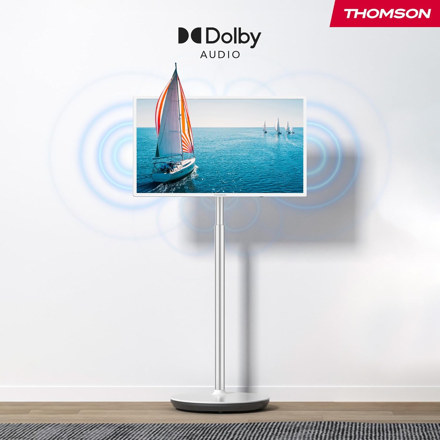 THOMSON Go TV 32 Pouces (81 cm), téléviseur Android Portable – HD Ready (1366x768), Commande vocale, Netflix, Disney,Google,Bluetooth 5.1, Wi-FI, Fonction Hotspot, autonomie Jusqu’à 4 Heures – Image 10