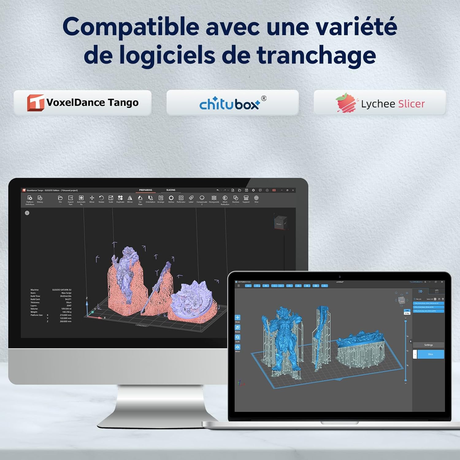 Imprimante 3D ELEGOO Saturn 3 Ultra 12K MSLA en résine - 218,88 mm x 122,88 mm x 260 mm – Image 7