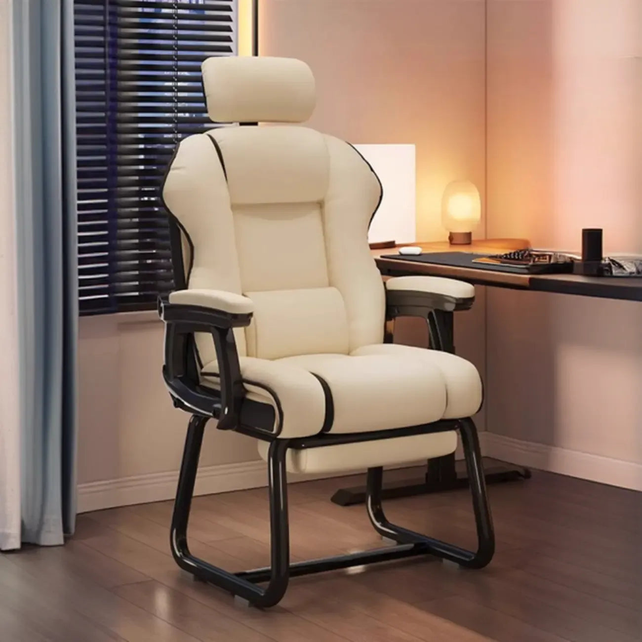 Yellow High-Back Leather Ergonomic Executive Chair – Image 48