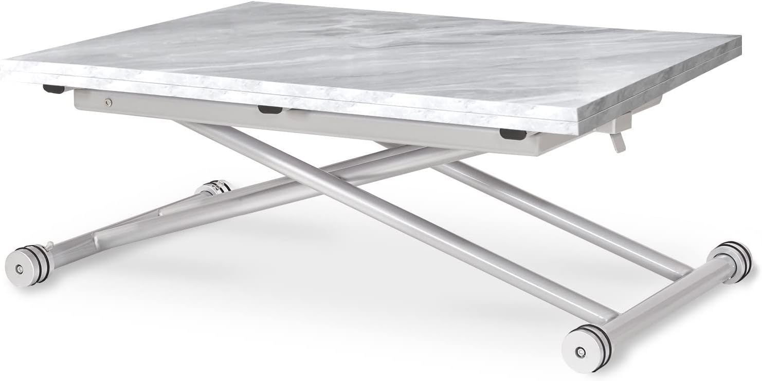 INTENSE DECO Table Basse relevable Philadelphia Effet marbre