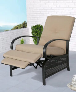Alternative view of Adjustable Recliner Lounge Chair Patio Lounge Sofa with Cushion - 38 (D) x 26.5 (W) x 38.5 (H) INCH