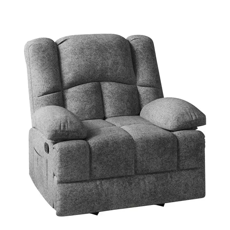 MAYEERTY Limestone Oversized Rocking Recliner Chair For Adults Living Room – Image 5