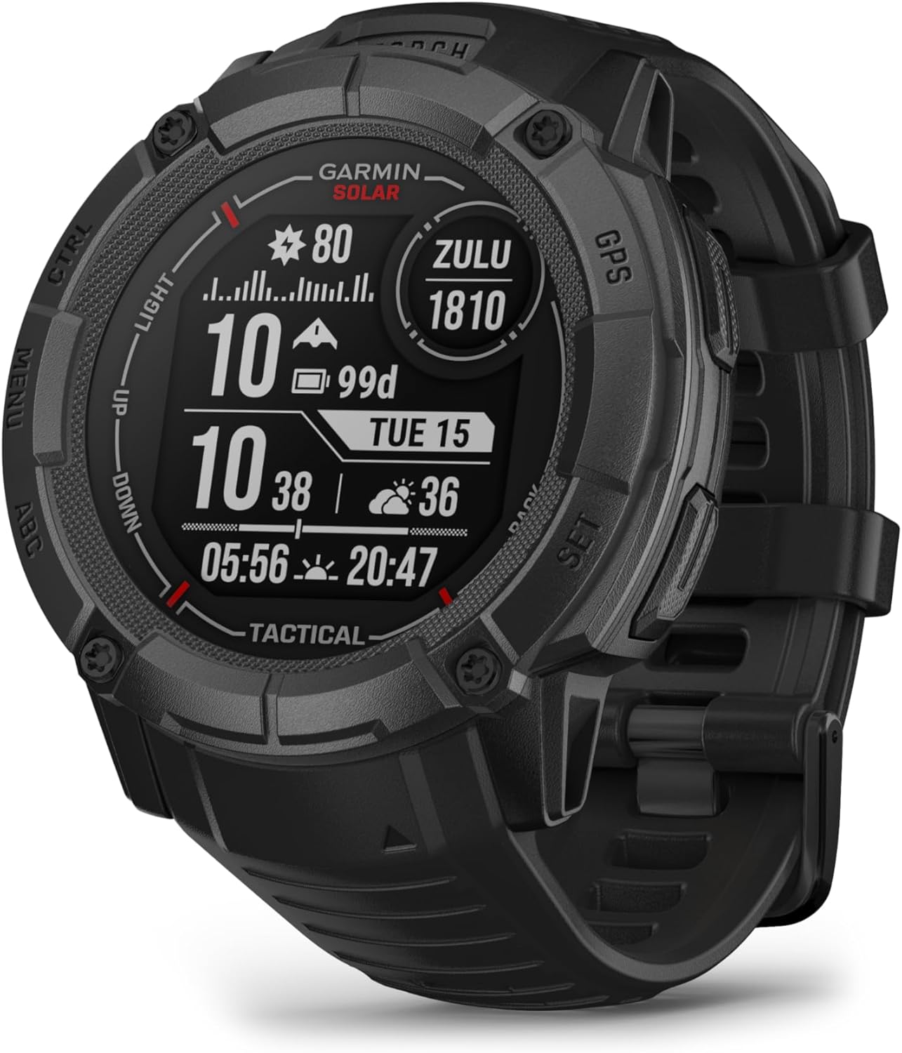Instinct 2X, Solar – Tactical Edition - Montre GPS Robuste et connectée – Black - Boîtier 50 mm (Reconditionné)