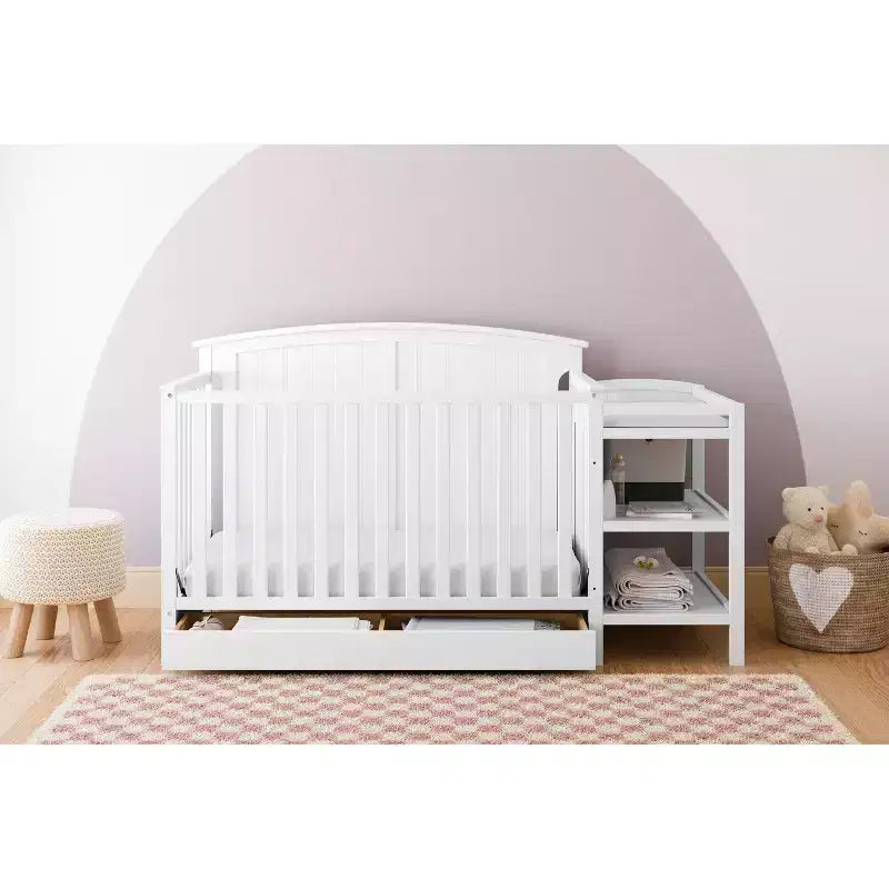 Storkcraft Steveston 5-in-1 Convertible Crib and Changer with Drawer – Image 11