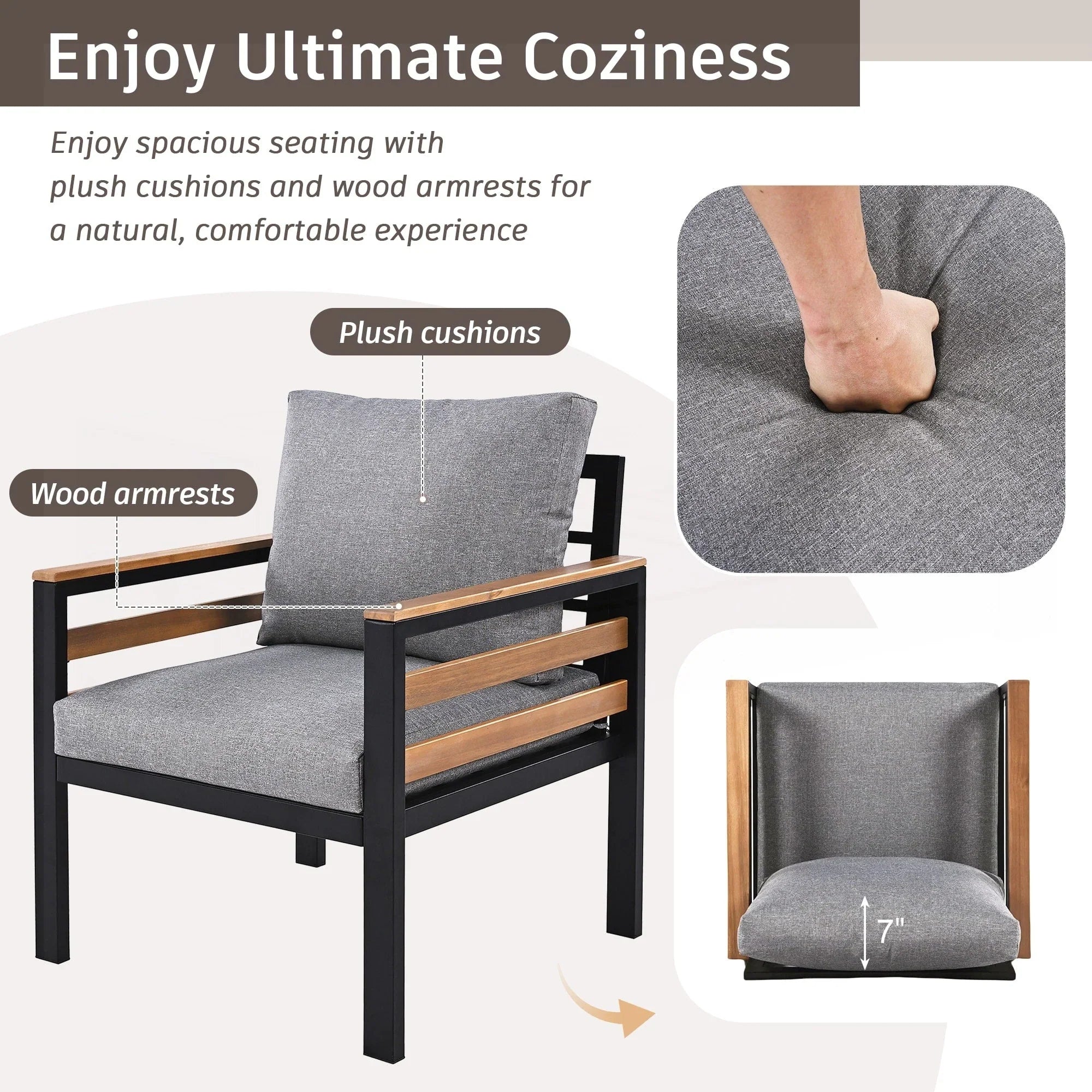 4-Piece Outdoor Furniture Sofa Set – Image 21