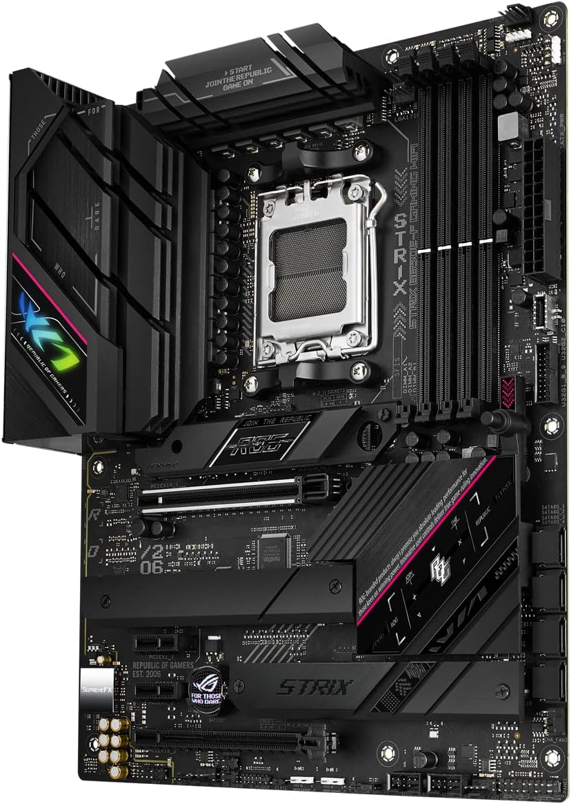 ROG STRIX B650E-F Gaming Wifi - Carte mère AMD Ryzen AM5 ATX (12 plus 2 phases d'alimentation, DDR5, 3 x M.2, PCIe 5.0, WiFi 6E, 2.5G LAN, USB 3.2 Gen 2x2 Type-C port, Aura Sync RGB) – Image 10