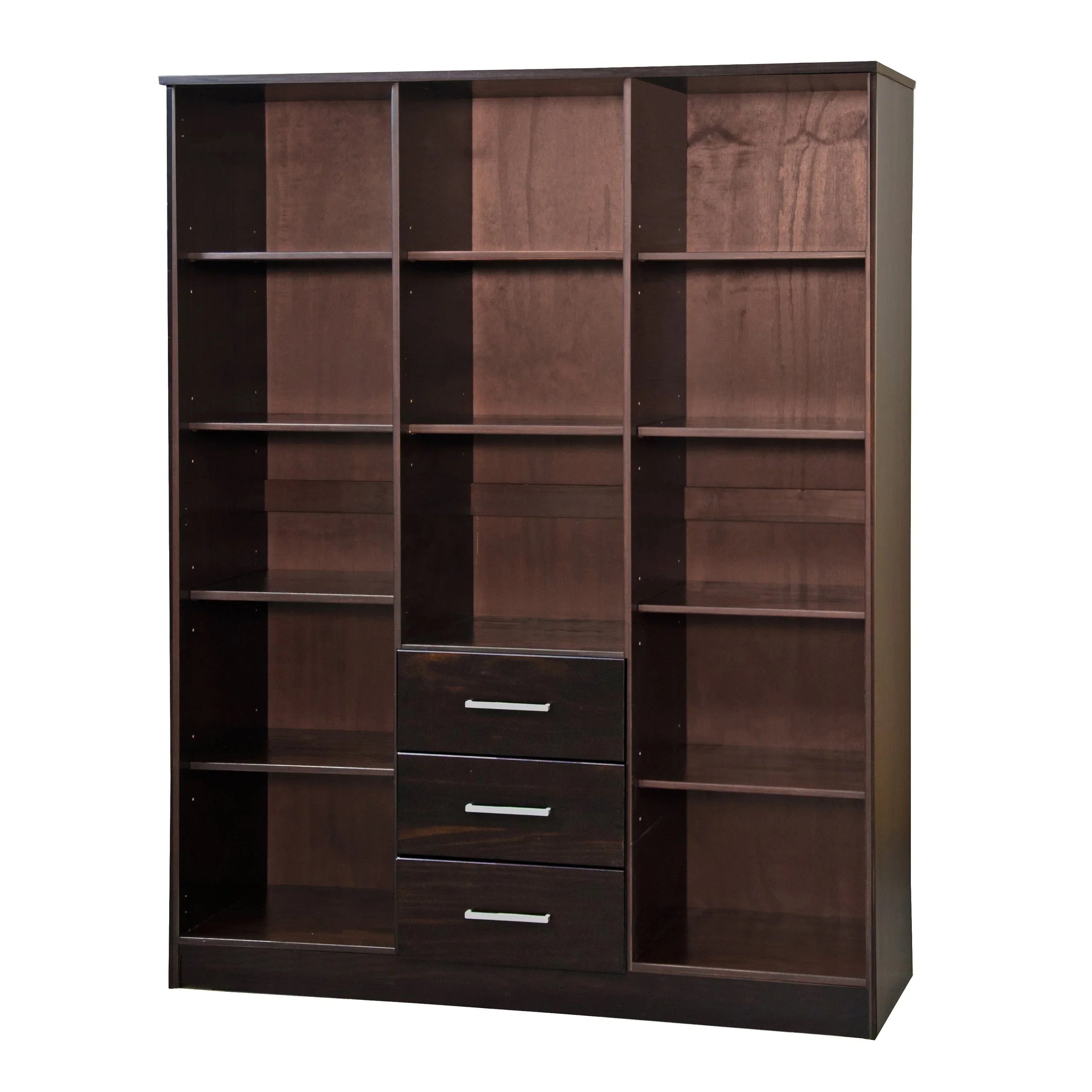 Palace Imports 100% Solid Wood Cosmo 3-Door Wardrobe Armoire with Solid Wood or Mirrored Doors – Image 10