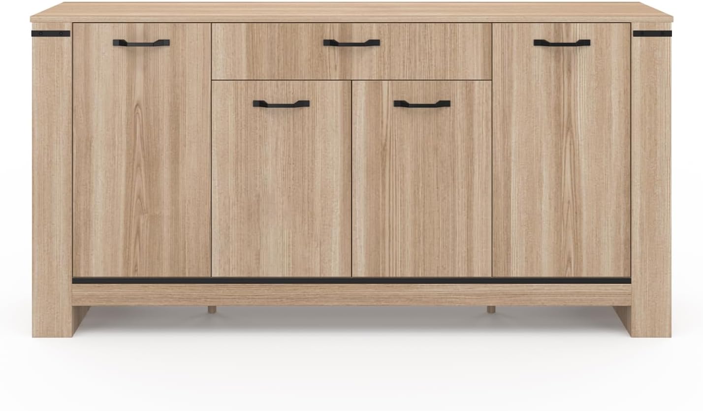 IDMarket - Buffet 160 m Idaho 4 Portes avec tiroir Design Contemporain – Image 4