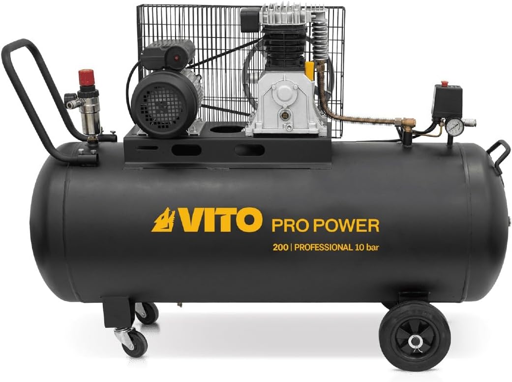 VITO - Compresseur à Courroie 200L 10 bar 4 CV 3 kW professionnel 2800 Tr/min AIR 400 L/min – Image 7