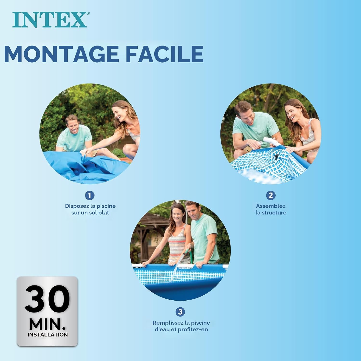 Intex Piscine Metal Frame Junior rectangulaire Tubulaire (l) 2,20 x (l) 1,50 x (h) 0,60m – Image 4