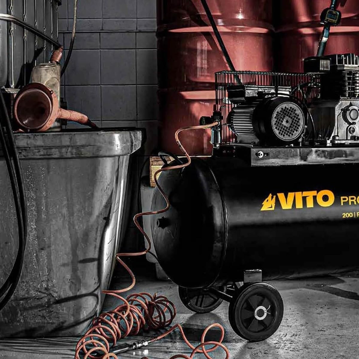 VITO - Compresseur à Courroie 200L 10 bar 4 CV 3 kW professionnel 2800 Tr/min AIR 400 L/min – Image 9