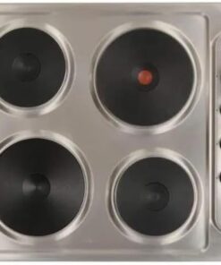 Plaque de cuisson électrique, 4 feux, inox, 580x510 mm