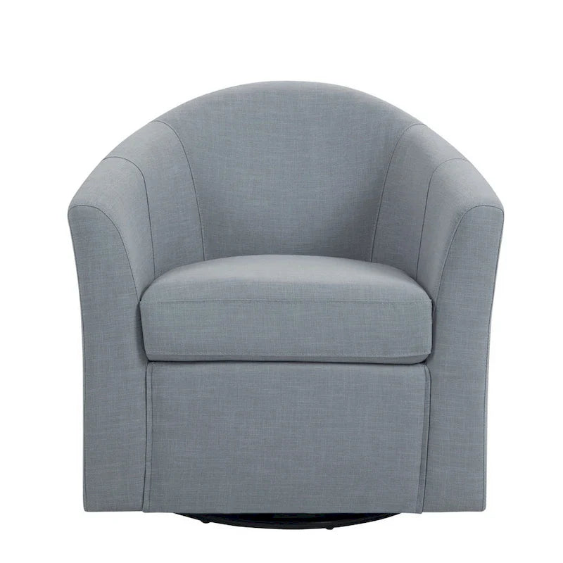 Set of 2 Modern Upholstered Swivel Barrel Chair Living Room Accent Chair – Image 12