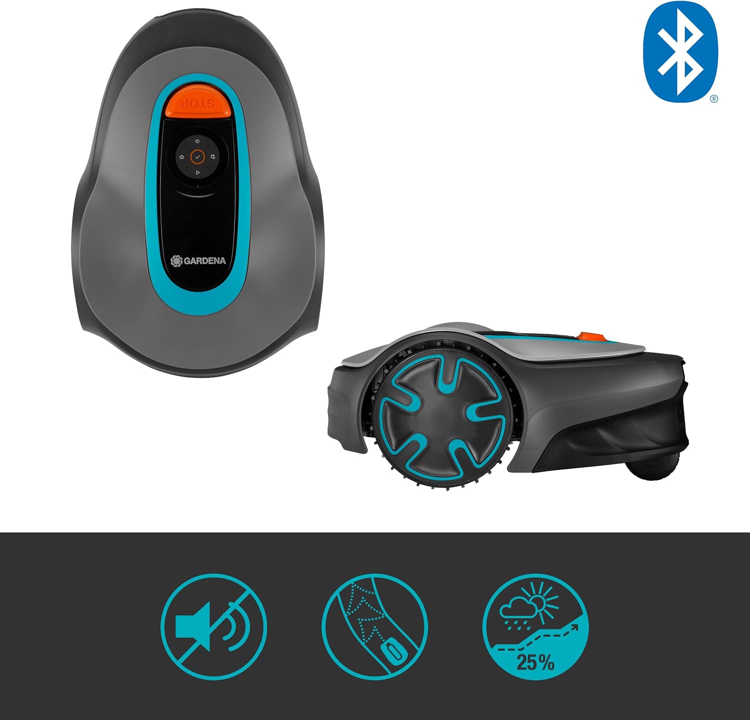 Gardena Tondeuse Robot SILENO minimo 500 m²: Tondeuse à Gazon Intelligente avec Une connectivité optimale programmable avec l'appli Gardena Bluetooth®, Version FR/NL (15202-26) – Image 7