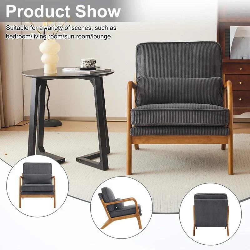 Mid Century Modern Upholstered Accent Chair – Image 69