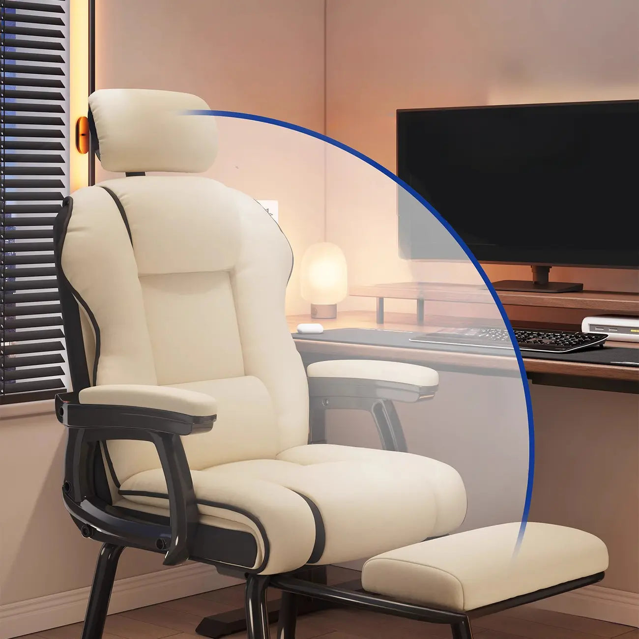 Yellow High-Back Leather Ergonomic Executive Chair – Image 60