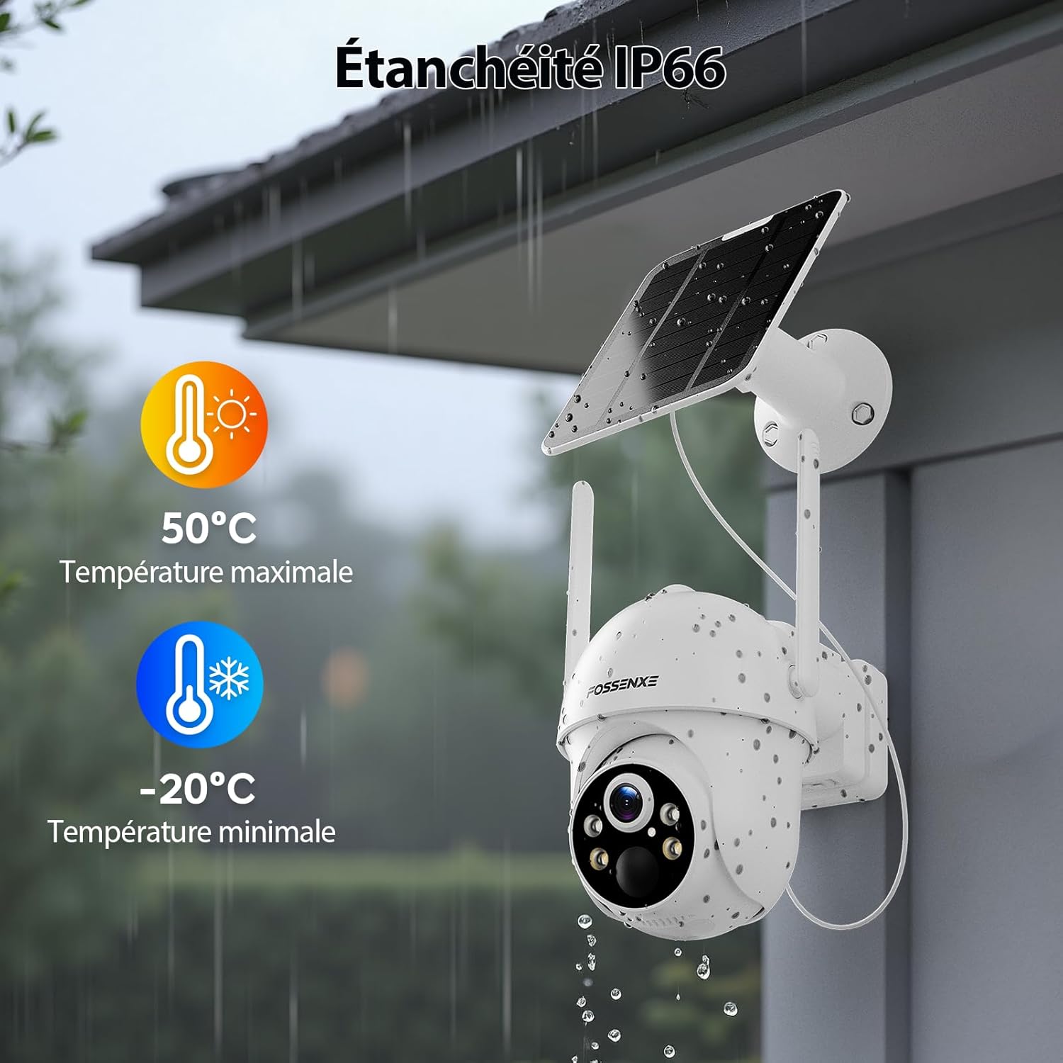 2K Camera Surveillance WiFi Exterieure Solaire, Kit 4 Caméras avec Homebase, Zéro Frais, PTZ 360°, Stockage Local 64G, 4MP Caméra sans Fil avec Détection Mouvement PIR, Vision Nocturne – Image 9