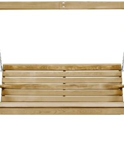 Alternative view of vidaXL Balancelle de Jardin, Bâche de Balancelle, Aire de Jeux Patio Terrasse Arrière-Cour Extérieur, Bois de Pin Imprégné 205x150x157 cm