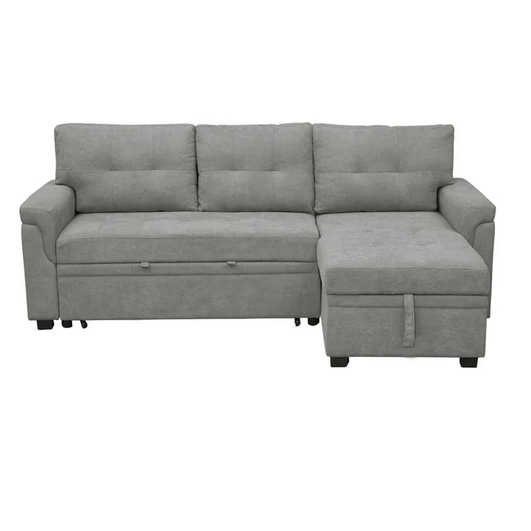 Convertible Reversible Sectional Sofa with Pull-Out Sleeper Bed, Hidden Storage Chaise, and Durable Legs – Image 27