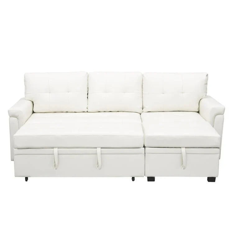 Convertible Reversible Sectional Sofa with Pull-Out Sleeper Bed, Hidden Storage Chaise, and Durable Legs – Image 38