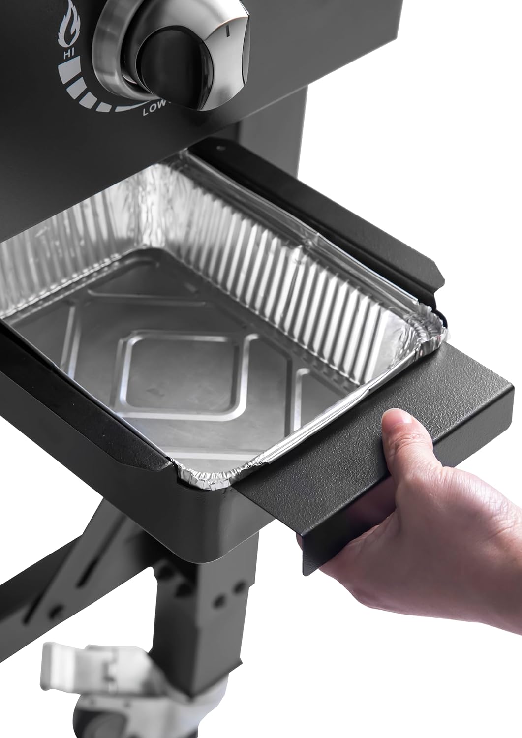 METRO PROFESSIONAL Barbecue Plancha à Gaz avec 4 Brûleurs Dayton, Acier Inoxydable, 14.8 kW, Allumage par Impulsion, 4 roulettes Pivotantes, Pliable, Noir – Image 7