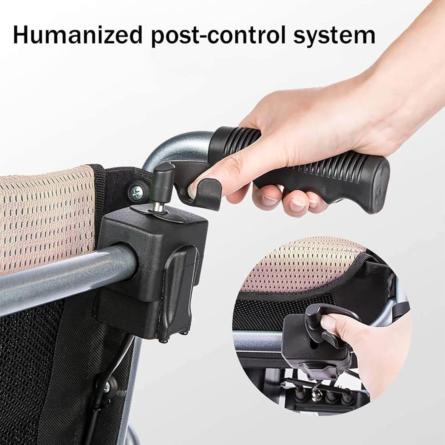 Fauteuil Roulant Electrique Pliable Ultra Leger, Fauteuil Roulant Autopropulsé À Double Fonction Compact Mobility Aid Wheelchairs pour Personnes Âgées Handicapées Mobility Vehicles – Image 3