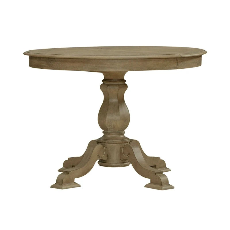 Magnolia Manor Round Pedestal Dining Table with Expandable Leaves - 2 Finishes – Image 23